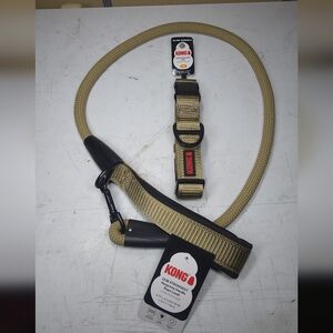 Kong Beige Dog Leash and Collar Set